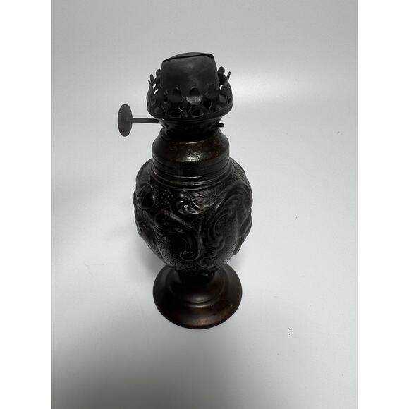 RESTORATION HARDWARE Bronze/Pewter Miniature OIL LAMP. Frances Le Mont. - Picture 3 of 8